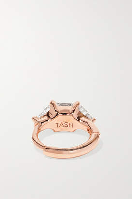 Maria Tash 6.5mm 18-karat Rose Gold Diamond Hoop Earring