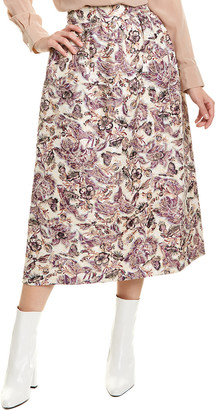 Anna Sui Butterfly Garden Maxi Skirt