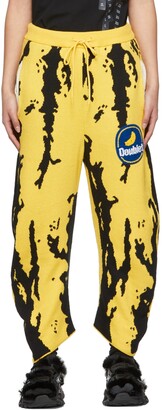Doublet Yellow & Black Jacquard Banana Lounge Pants