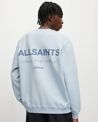 AllSaints Underground Oversized Crew Sweatshirt - ShopStyle Jumpers &  Hoodies