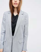 Thumbnail for your product : ASOS Premium Edge to Edge Blazer in Linen Look Yarn