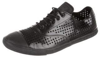 Prada Sport Perforated Patent Leather Sneakers