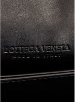 Thumbnail for your product : Bottega Veneta Leather Woven Crossbody Bag in Black & Gold | FWRD