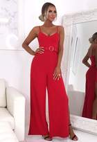 pink boutique red jumpsuit