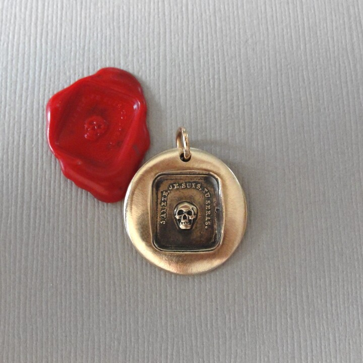Etsy Skull Wax Seal Pendant - Memento Mori Remember Your Mortality