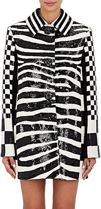 Marc Jacobs Women's Checked & Zebra-Print Wool Coat