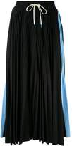 Thumbnail for your product : Facetasm colour block pleated skirt
