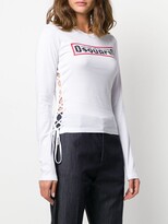 Thumbnail for your product : DSQUARED2 lace-up T-shirt