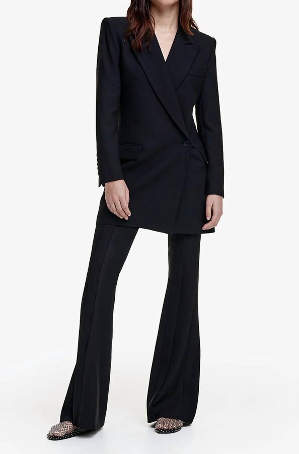 Smythe Asymmetrical Button Closure Blazer Dress In Black