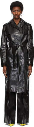 Kwaidan Editions Black Rubberized Belted Coat