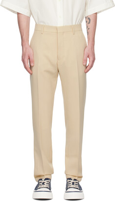 ASOS DESIGN cigarette pants with pleats in light gray seersucker   ShopStyle Chinos  Khakis