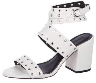 Rebecca Minkoff Leather Strap Peep-Toe Sandals
