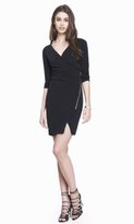 Thumbnail for your product : Express Black Zip Front Wrap Dress