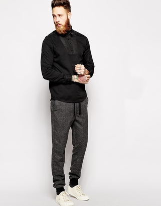 ASOS Overshirt In Long Sleeve With Funnel Neck