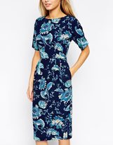 Thumbnail for your product : ASOS TALL Soft Paisley Wiggle Dress