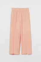 Thumbnail for your product : H&M Cropped linen-blend trousers