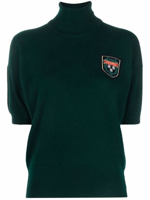1980 Pre-Owned Intarsia-Logo Cashmere Top
