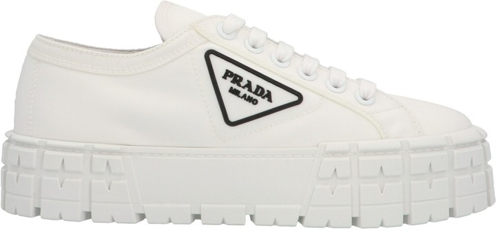 prada white platform sneakers