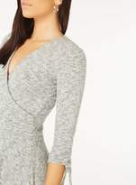 Thumbnail for your product : Dorothy Perkins Grey Wrap Fit and Flare Dress
