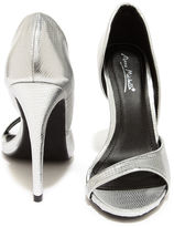 Thumbnail for your product : Anne Michelle Perton 85 Silver Lizard D'Orsay Heels