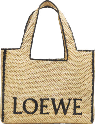Loewe x Paula's Ibiza Slit Mini Raffia Hobo Tote Bag - ShopStyle
