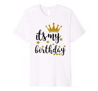 It's My Birthday Black And Gold Tees It's My Birthday Shirt for Women Teens Girls Black & Gold