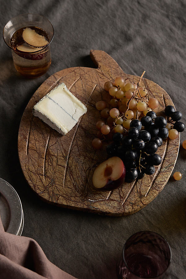 Brown Forest Marble Pumpkin Serving Board at Terrain