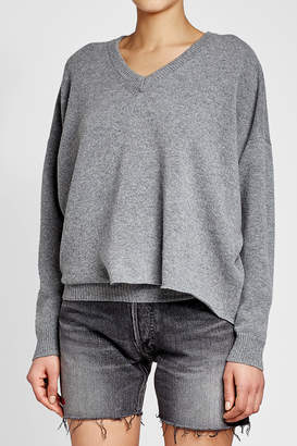 Balenciaga Virgin Wool and Cashmere Pullover with Deconstructed Hem