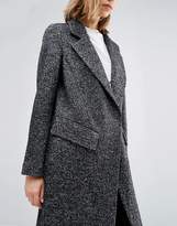 Thumbnail for your product : ASOS Coat in Boyfriend Fit and Mono Textured Fabric