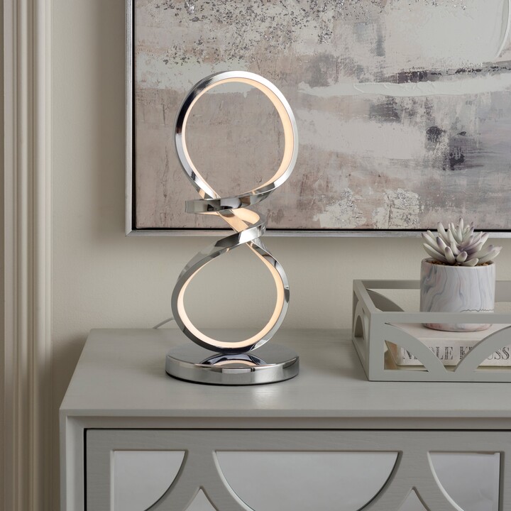 Dunelm Octtava Integrated LED Touch Dimmable Table Lamp Chrome ShopStyle