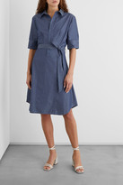 Thumbnail for your product : Iris & Ink Avery Belted Cotton-chambray Dress