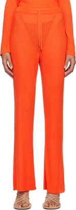 Marques Almeida Orange Fitted Lounge Pants