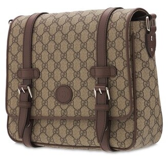 Gucci GG Supreme Trapezium Shaped Shoulder Bag in Brown for Men