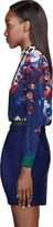 Thumbnail for your product : MSGM Navy Silk Floral Print Blouse