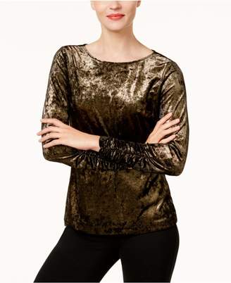Vince Camuto Ruched Velvet Top