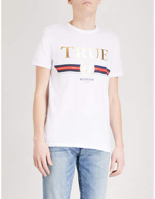 True Religion Metallic-print cotton-jersey T-shirt