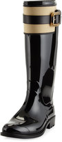 Thumbnail for your product : Burberry Wallswood Lined Rain Boot, Black/Honey