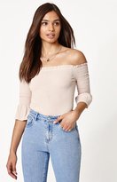 Thumbnail for your product : KENDALL + KYLIE Kendall & Kylie 3/4 Sleeve Off-The-Shoulder Top