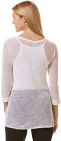 Thumbnail for your product : C&C California 3⁄4 Sleeve V-Neck Mesh Sweater