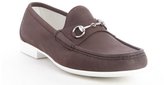 Thumbnail for your product : Gucci dark brown leather buckle strap loafer
