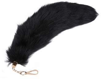 Genda 2Archer Fox Fur Tail Tag Keychain Bag Hanging Tassel Charm Pendant