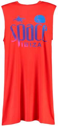 boohoo Erin Space Ibiza Sleeveless T-Shirt Dress