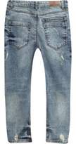 Thumbnail for your product : River Island Boys mid blue ripped Tony slouch jeans