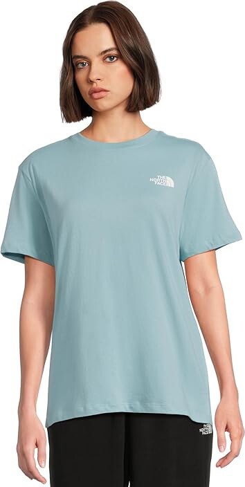 The North Face Evolution Box NSE Short Sleeve T-Shirts Women's Short Sleeve Pullover Blue Eclipse : XS, Cotton