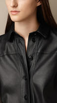 Thumbnail for your product : Burberry Nappa Leather Shirt Dress