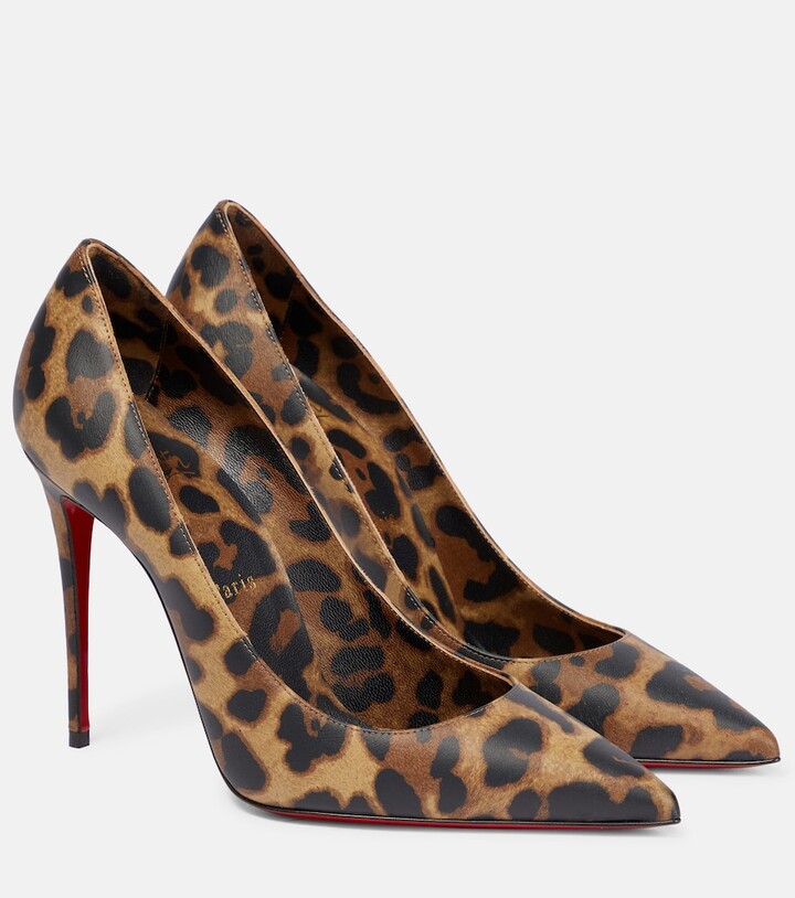 Christian Louboutin So Kate 100 Leopard Print Pumps in Multicolor