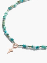 Thumbnail for your product : Diane Kordas Diamond, Turquoise & 14kt Rose-gold Necklace - Blue