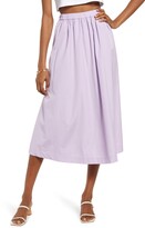 Thumbnail for your product : Open Edit Organic Cotton Poplin A-Line Skirt