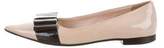Thumbnail for your product : Miu Miu Patent Leather Bow Flats