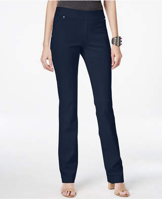 INC International Concepts Curvy Pull-On Straight-Leg Pants, Created for Macy's